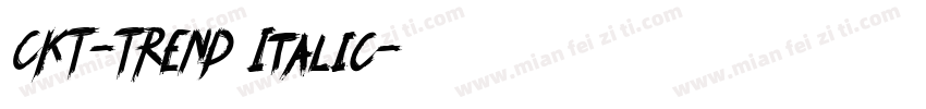 CKT-TREND Italic字体转换